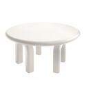 Tavolino da salotto effetto laccato rotondo Ø80 cm stile retrò