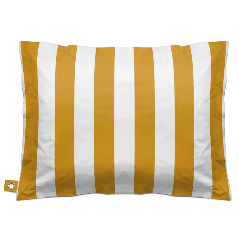 Pouf a righe da esterno impermeabile XXL 140x120 cm (2/3)
