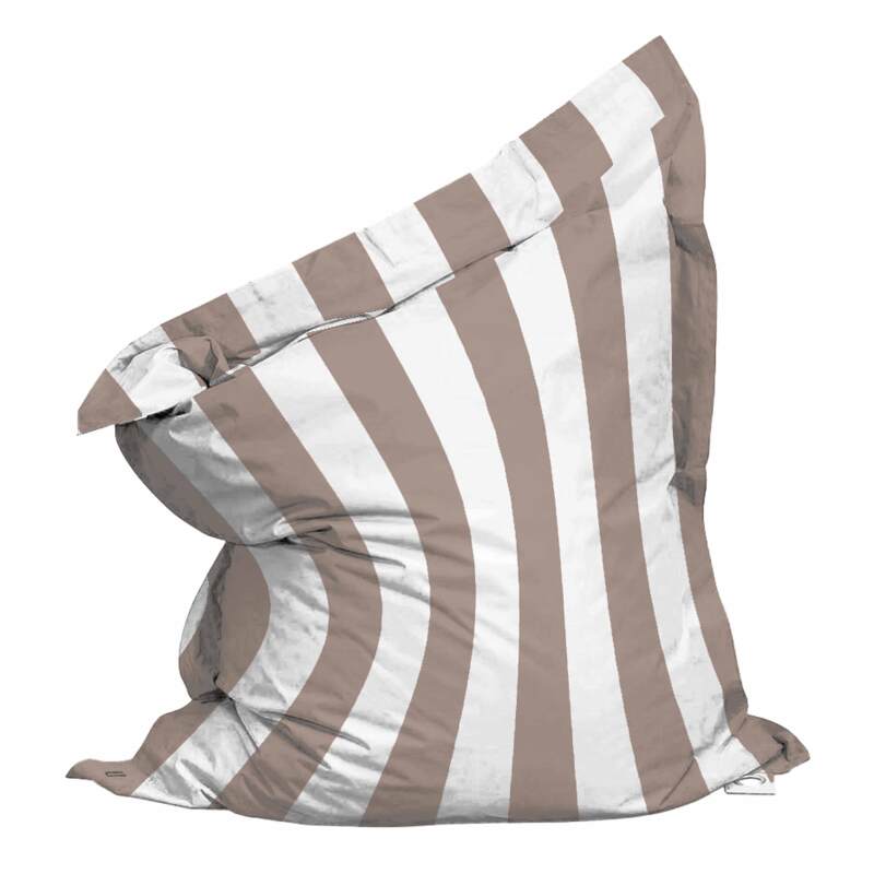 Pouf a righe da esterno impermeabile XXL 140x120 cm