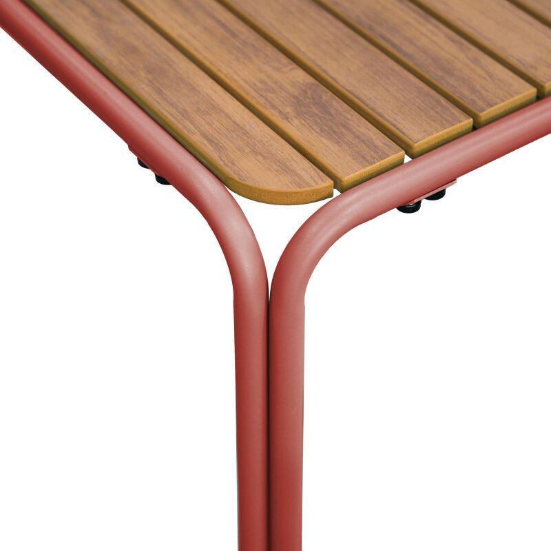 Tavolo da giardino bistrot quadrato in metallo y polywood per 2 persone 70x70 cm (4/6)