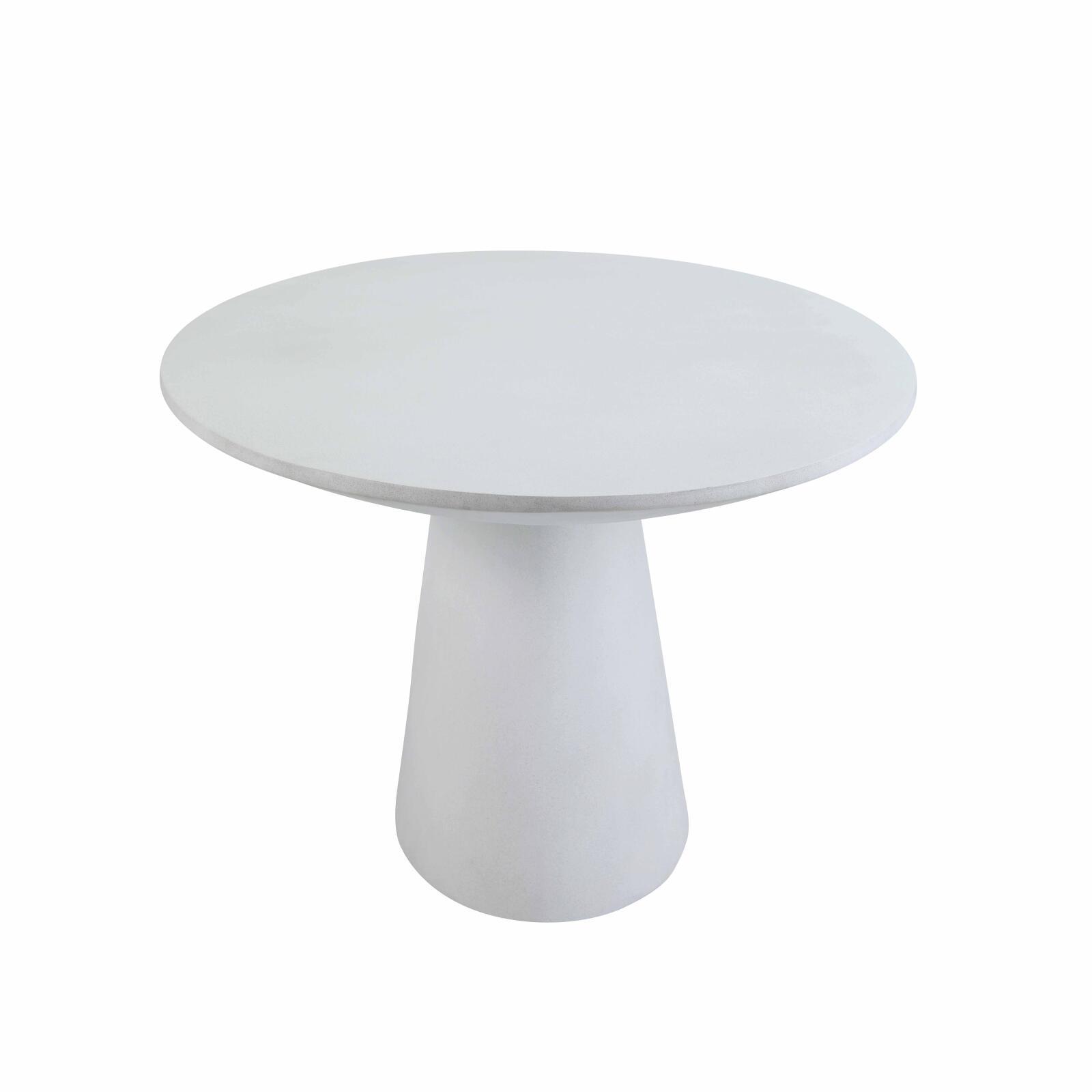 Tavolo da giardino ovale effetto cemento liscio per 8 persone 200x110 cm