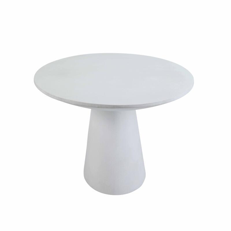 Tavolo da giardino ovale effetto cemento liscio per 8 persone 200x110 cm (3/7)