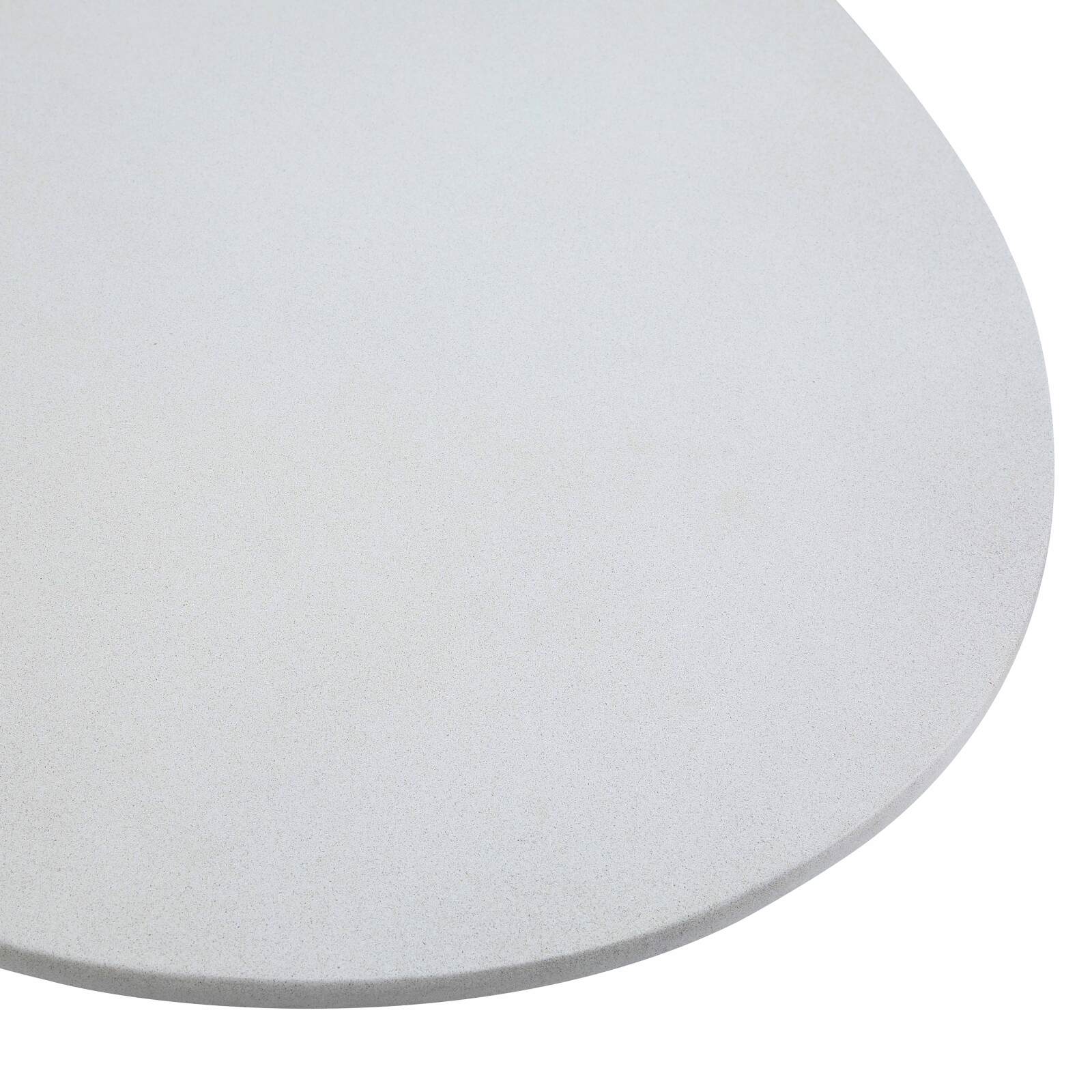 Tavolo da giardino ovale effetto cemento liscio per 8 persone 200x110 cm