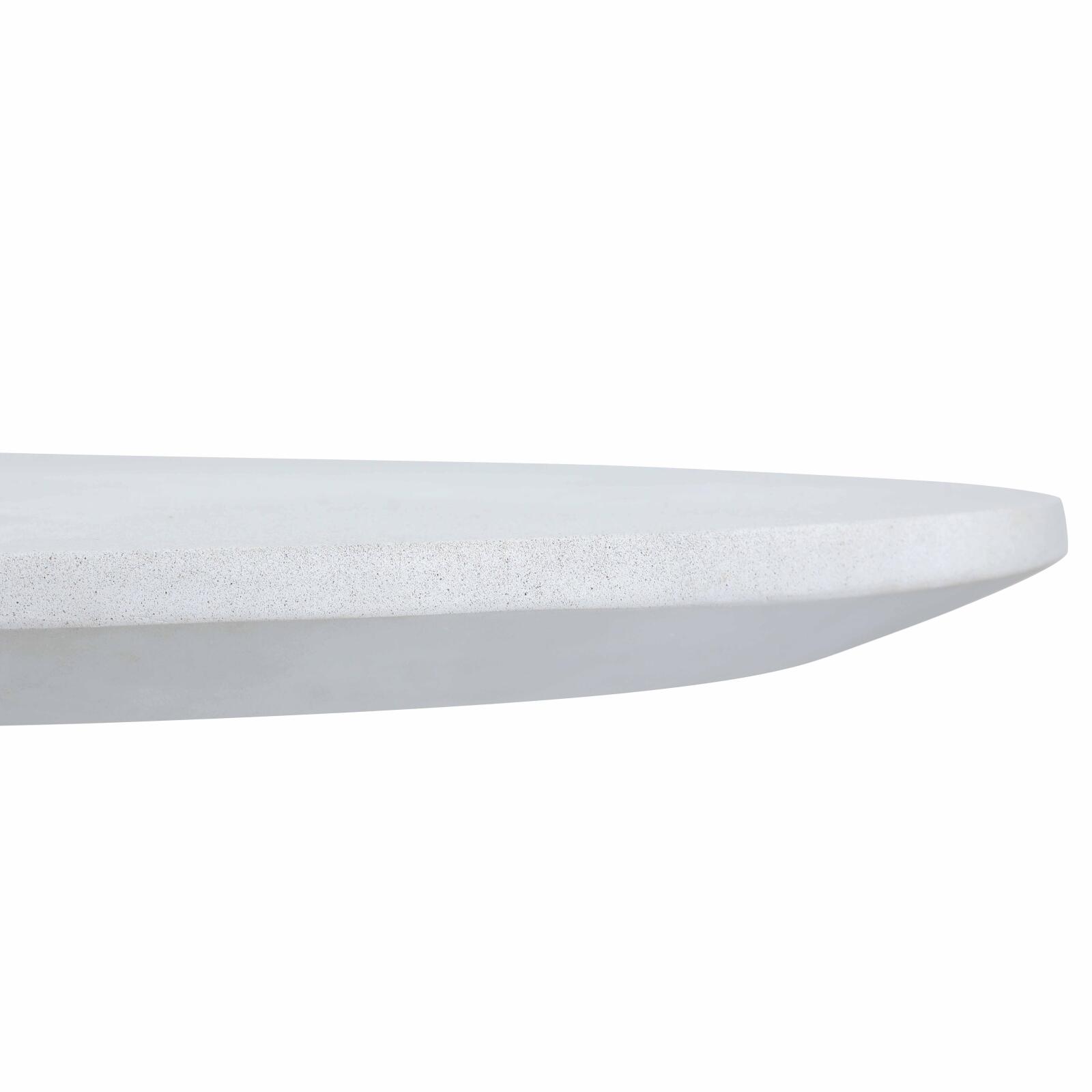 Tavolo da giardino rotondo effetto cemento liscio per 4 persone Ø130x76 cm