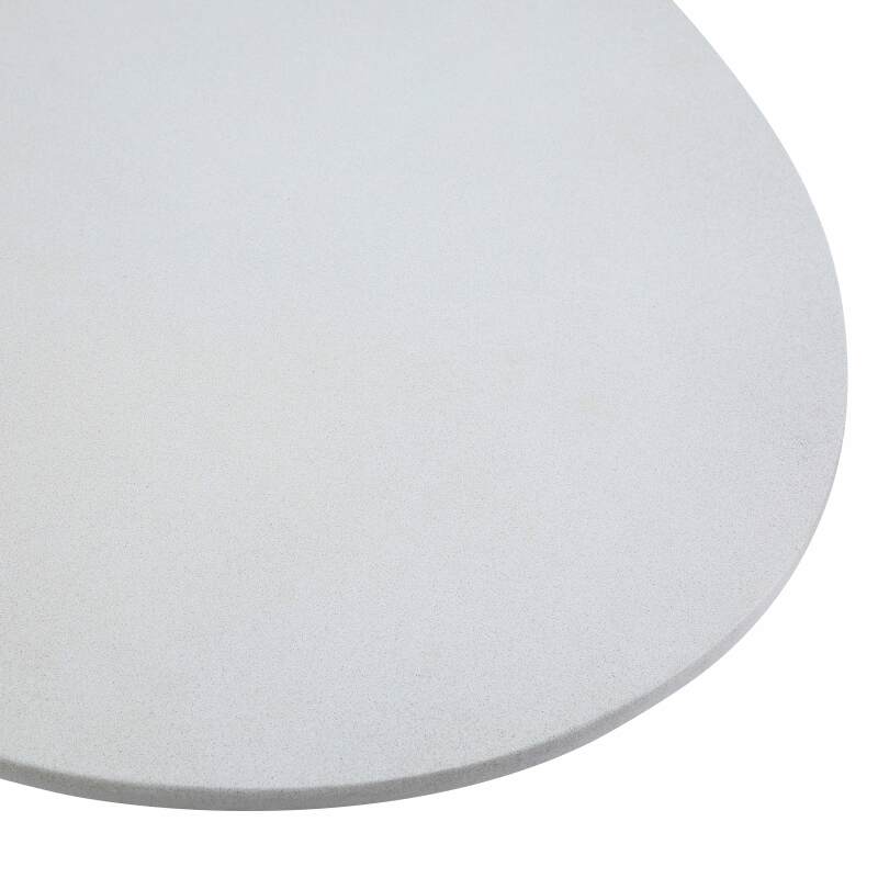 Tavolo da giardino rotondo effetto cemento liscio per 4 persone Ø130x76 cm (5/7)