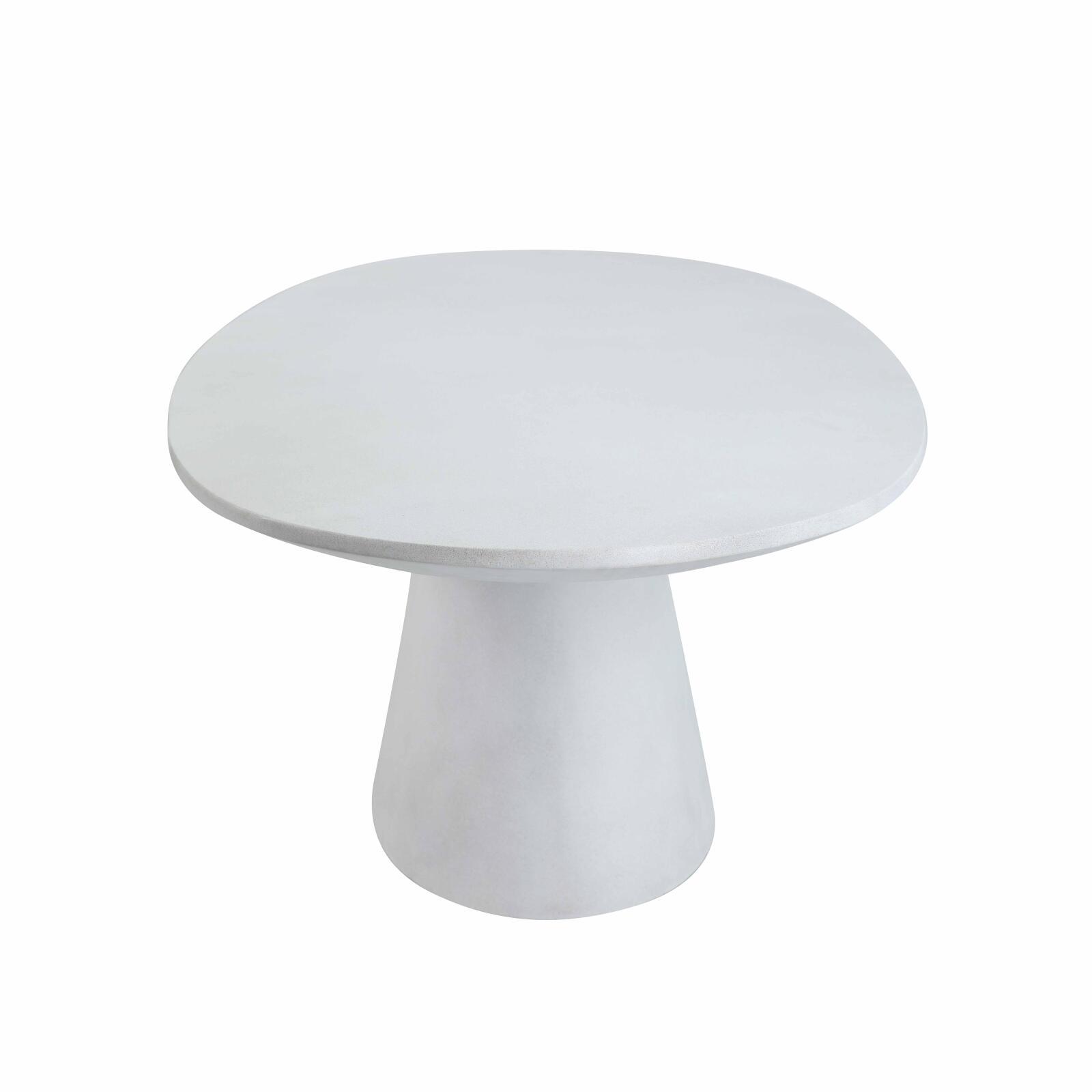 Tavolo da giardino ovale effetto cemento liscio per 10 persone 250x110 cm