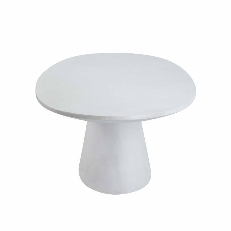 Tavolo da giardino ovale effetto cemento liscio per 10 persone 250x110 cm (4/7)