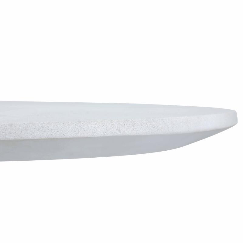 Tavolo da giardino ovale effetto cemento liscio per 10 persone 250x110 cm (5/7)