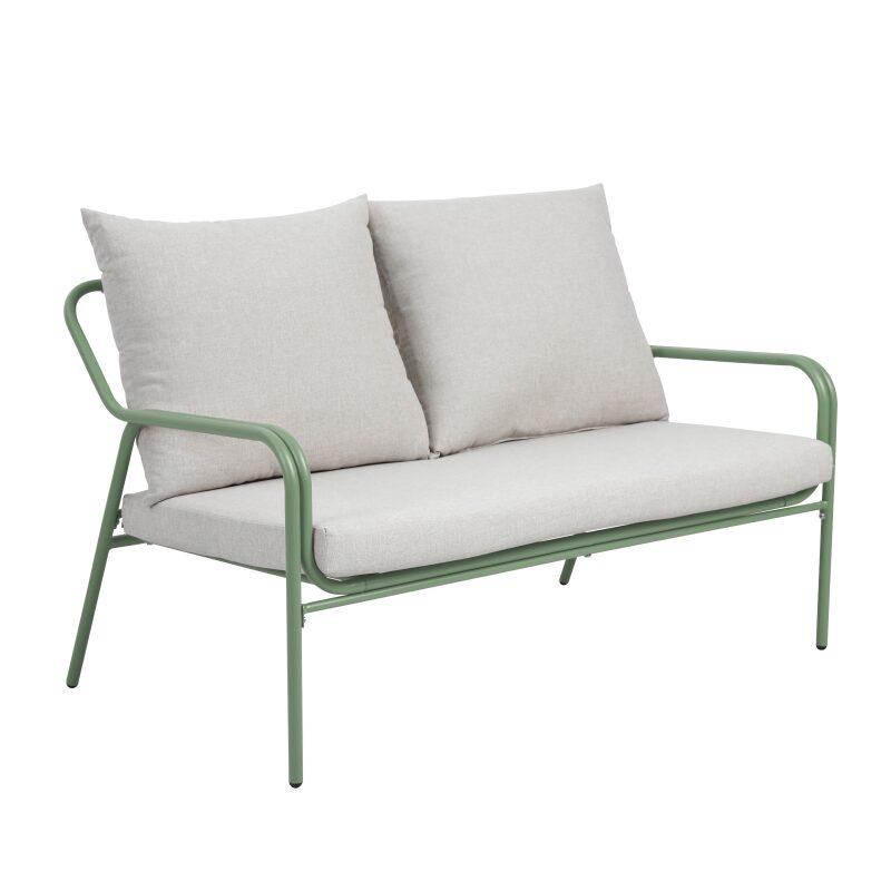 Salotto da giardino in metallo e vetro temperato a 4 posti  (2/8)