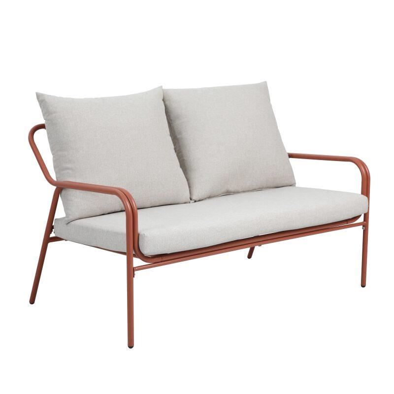 Salotto da giardino in metallo e vetro temperato a 4 posti  (2/8)