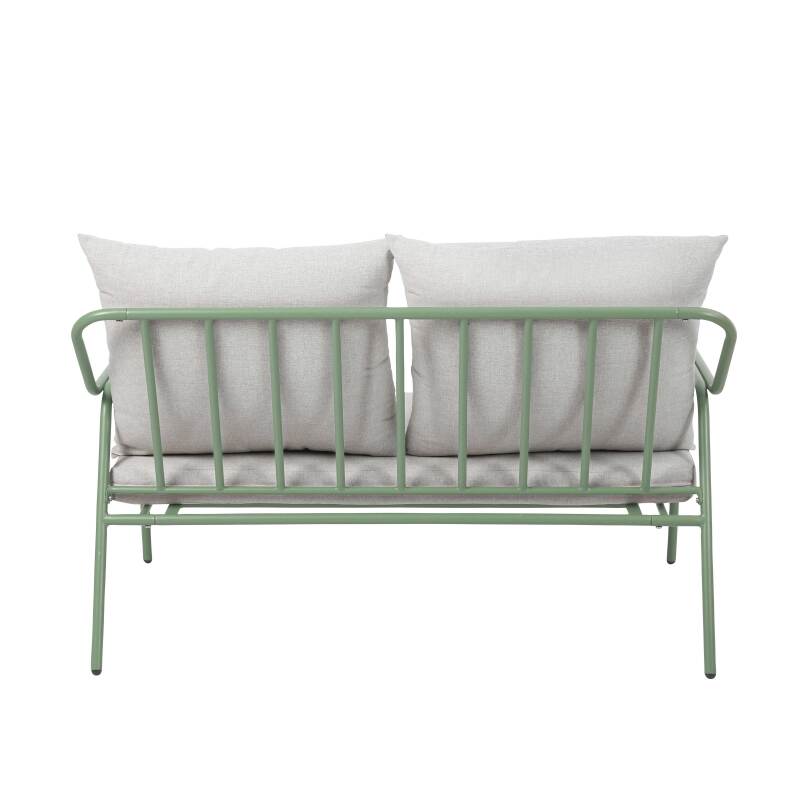 Salotto da giardino in metallo e vetro temperato a 4 posti  (3/8)