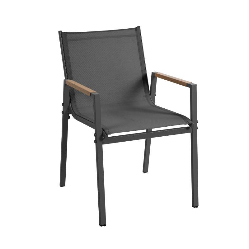 Tavolo da giardino in metallo e polywood 150x90 cm e 6 sedie (3/8)