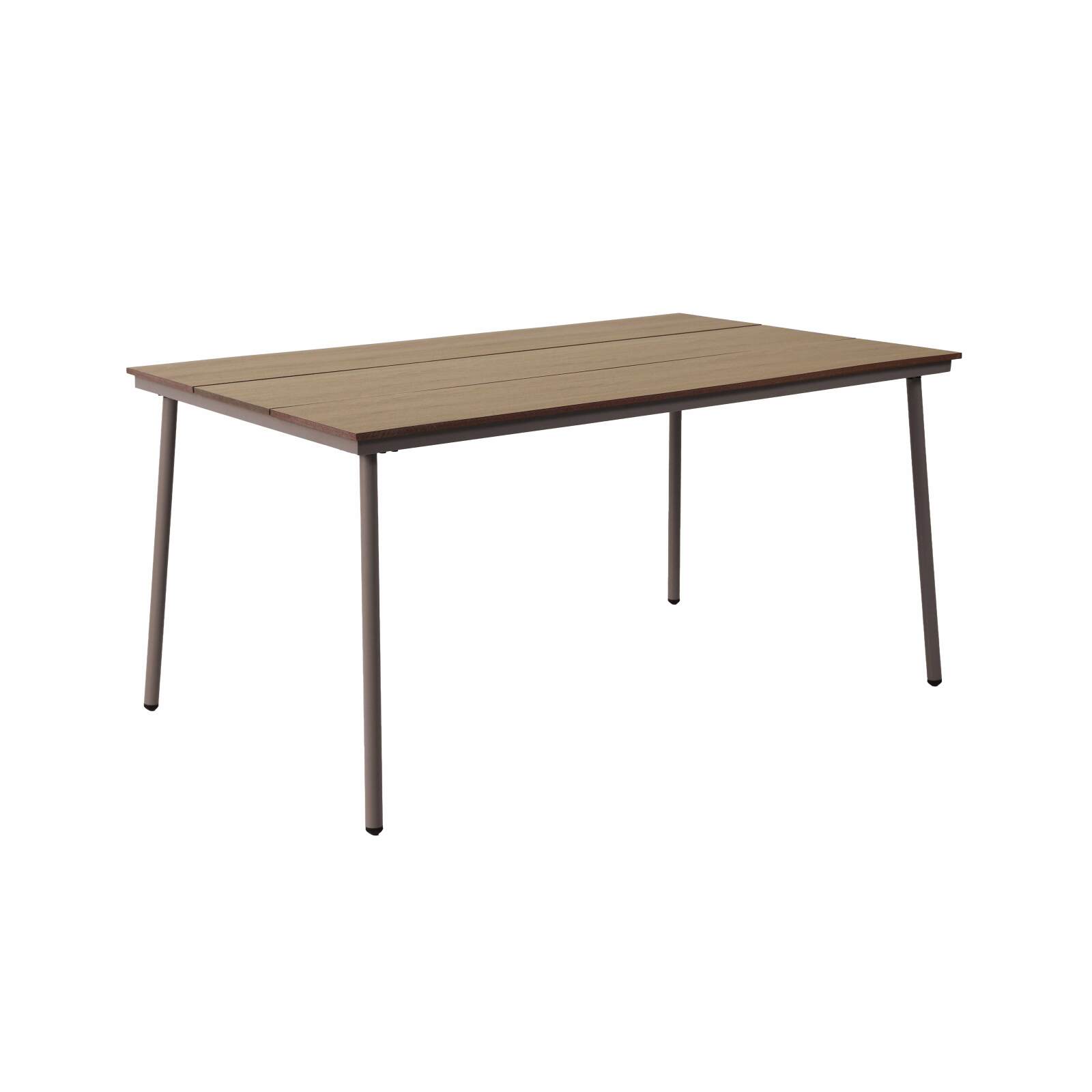 Tavolo da giardino in metallo e polywood 150x90 cm e 6 sedie