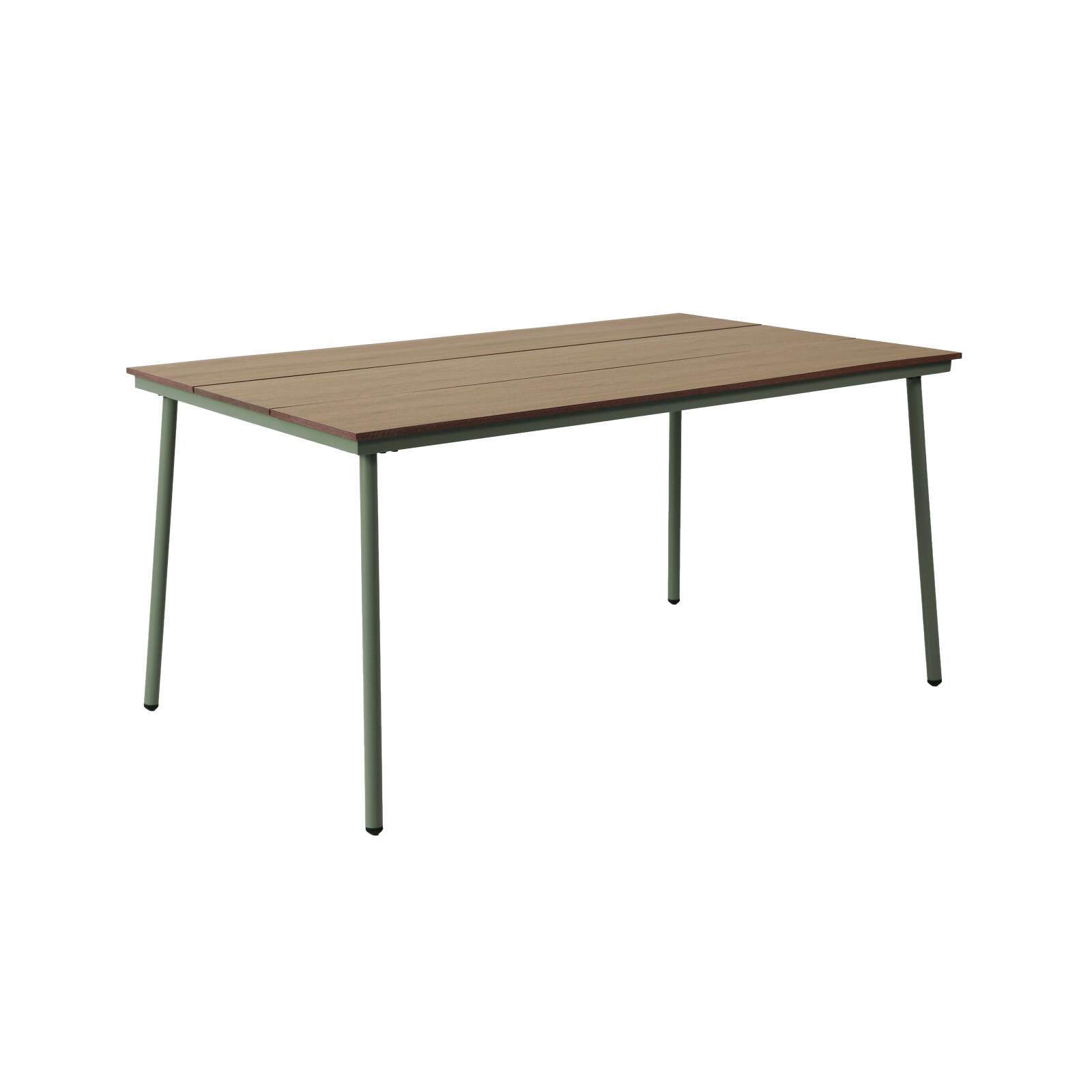 Tavolo da giardino in metallo e polywood 150x90 cm e 6 sedie