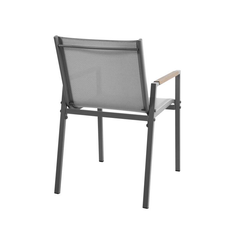 Tavolo da giardino in metallo e polywood 150x90 cm e 6 sedie (6/7)