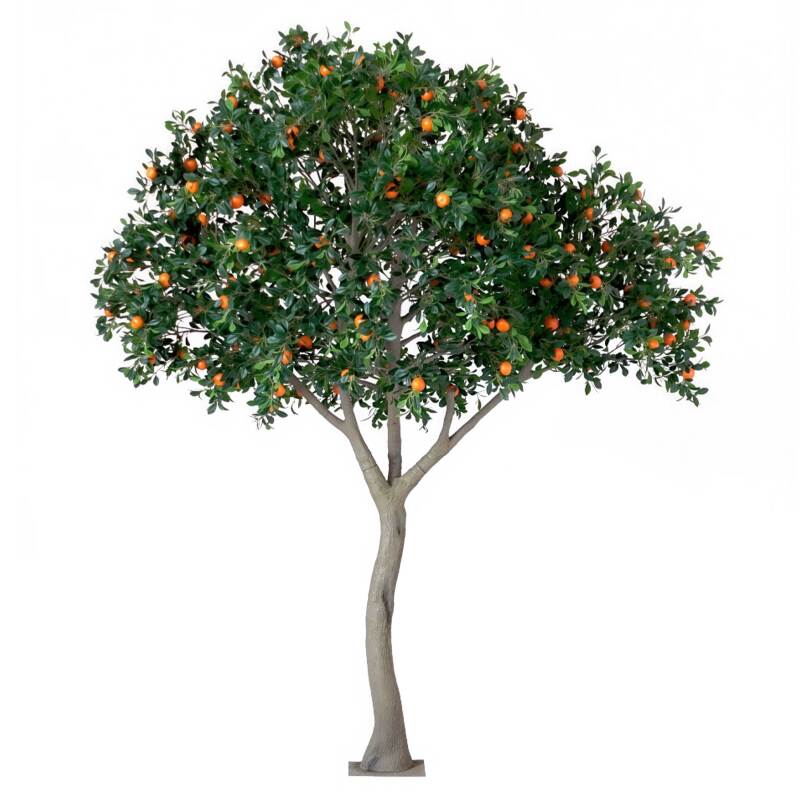 Albero di arancio artificiale di alta qualità, alto 300 cm