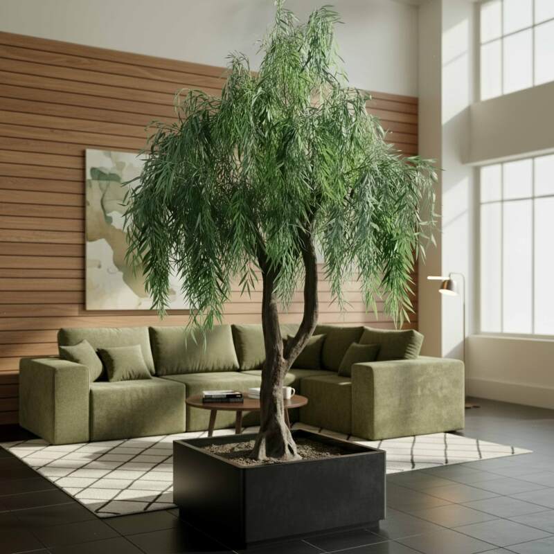 Salice piangente artificiale di alta qualità, alto 300 cm - Lifestyle