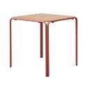 Tavolo da giardino bistrot quadrato in metallo y polywood per 2 persone 70x70 cm
