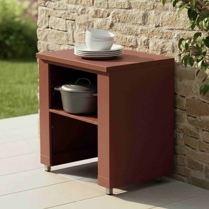 Cucina da esterno in metallo con barbecue e spazio - 3 moduli (3/7)