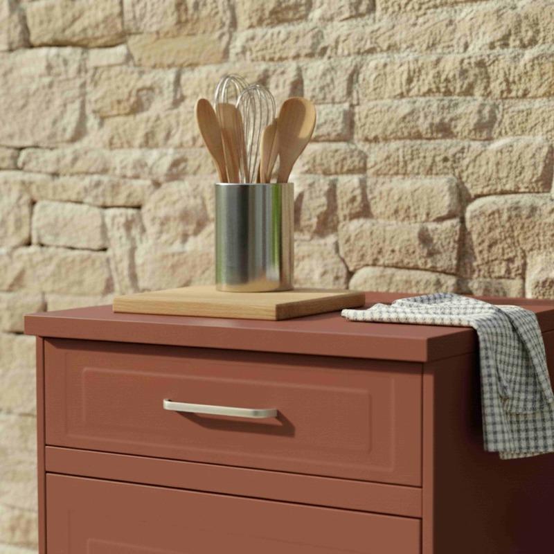 Cucina da esterno in metallo con forno a legna e spazio - 3 moduli (5/7)