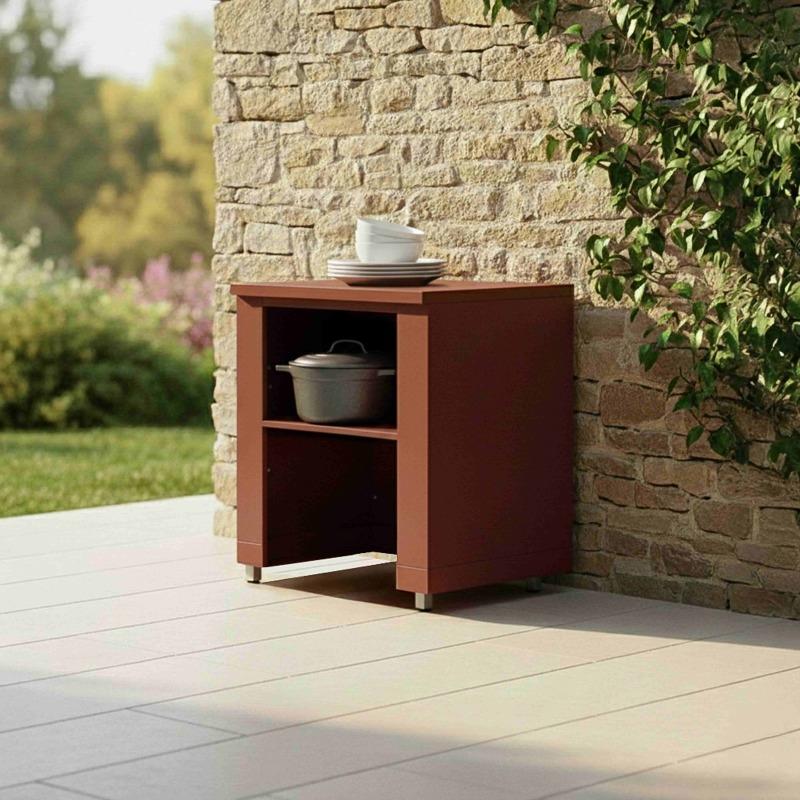 Cucina da esterno in metallo con barbecue e spazio - 3 moduli (3/6)