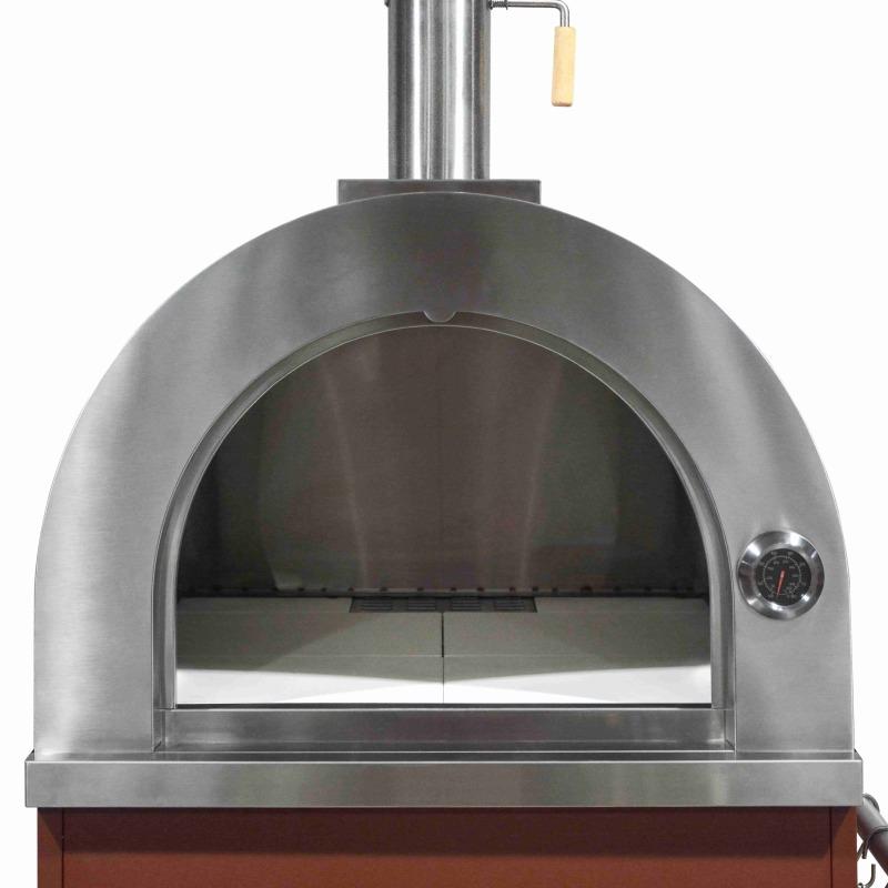 Cucina da esterno in metallo con forno a legna, barbecue e spazio - 5 moduli (8/9)