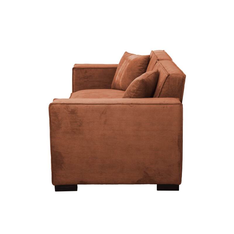 Divano 2 posti in velluto a coste con cuscini (7/8)