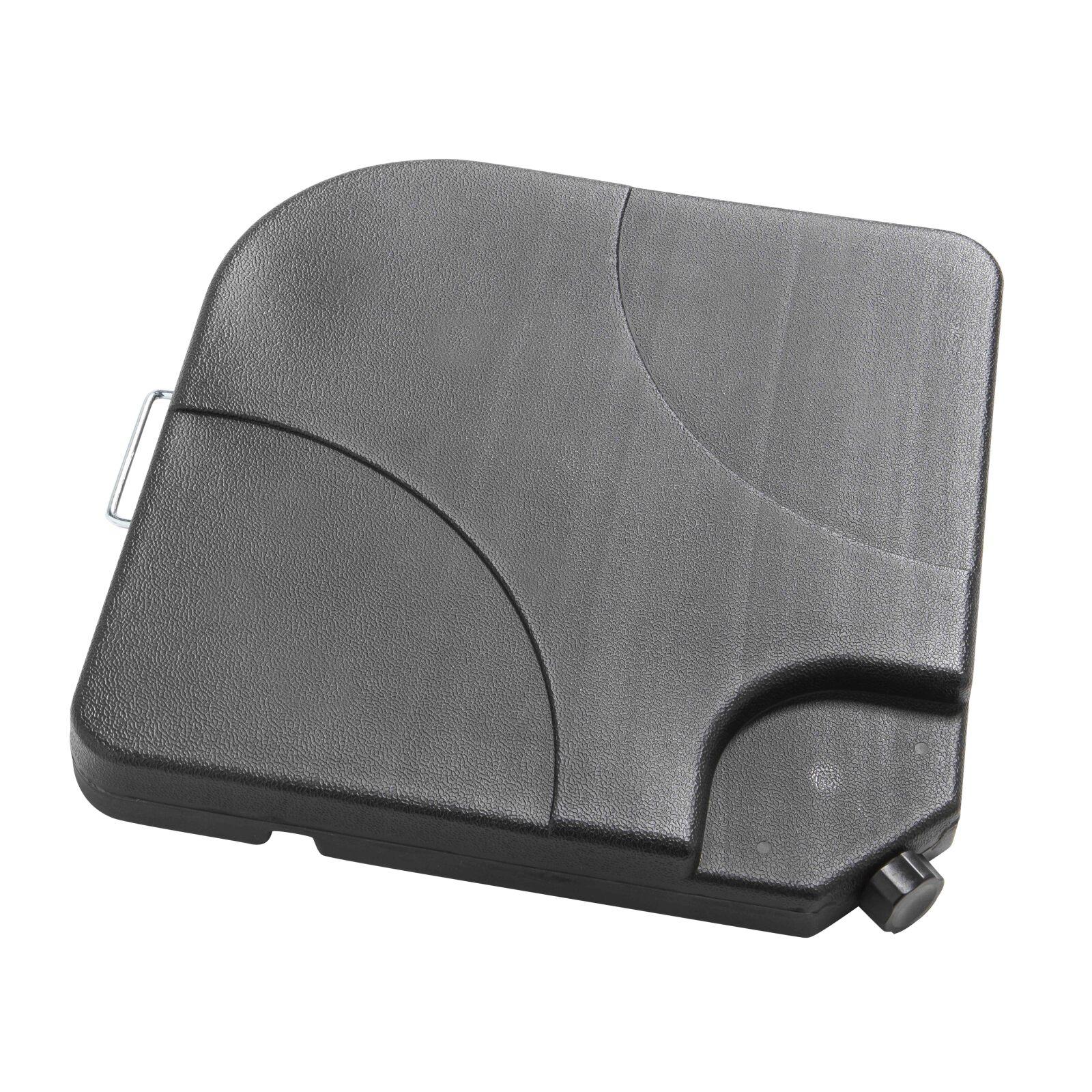 Ombrellone a braccio 2x3 m rettangolare inclinabile rotante a 360° e 4 lastre di zavorra riempibili