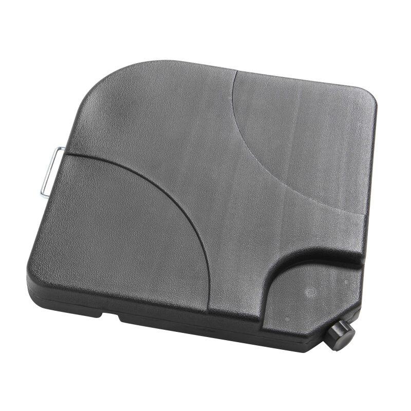 Ombrellone a braccio 2x3 m rettangolare inclinabile rotante a 360° e 4 lastre di zavorra riempibili (6/7)