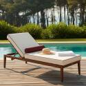 Sdraio da giardino in alluminio effetto legno reclinabile 4 posizioni con cuscino - Lifestyle