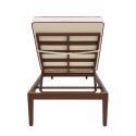 Sdraio da giardino in alluminio effetto legno reclinabili 4 posizioni con cuscino - Set di 2