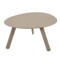 Tavolini piccoli impilabili da esterno rotondi in metallo Ø68x40 cm e Ø55x36 cm - Per 2