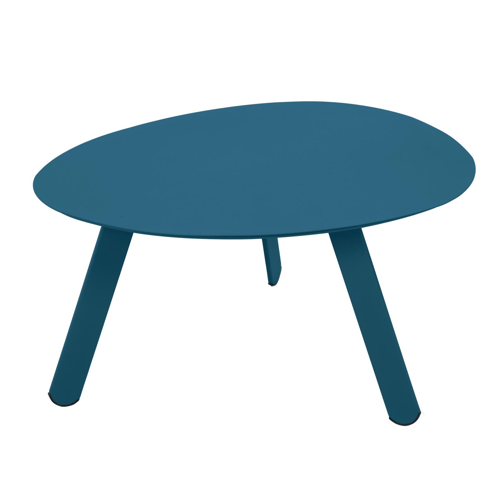 Tavolini piccoli impilabili da esterno rotondi in metallo Ø68x40 cm e Ø55x36 cm - Per 2