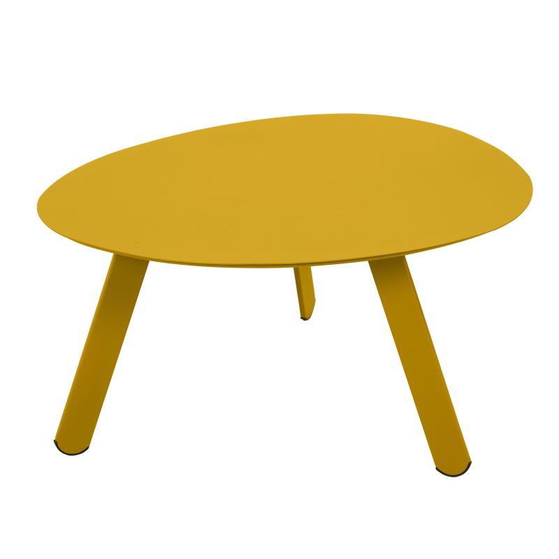 Tavolini piccoli impilabili da esterno rotondi in metallo Ø68x40 cm e Ø55x36 cm - Per 2 (4/7)