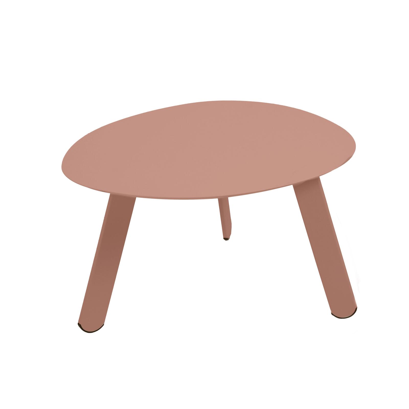 Tavolini piccoli impilabili da esterno rotondi in metallo Ø68x40 cm e Ø55x36 cm - Per 2