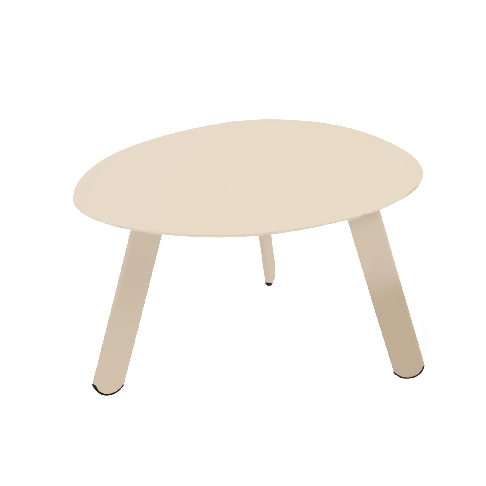 Tavolini piccoli impilabili da esterno rotondi in metallo Ø68x40 cm e Ø55x36 cm - Per 2