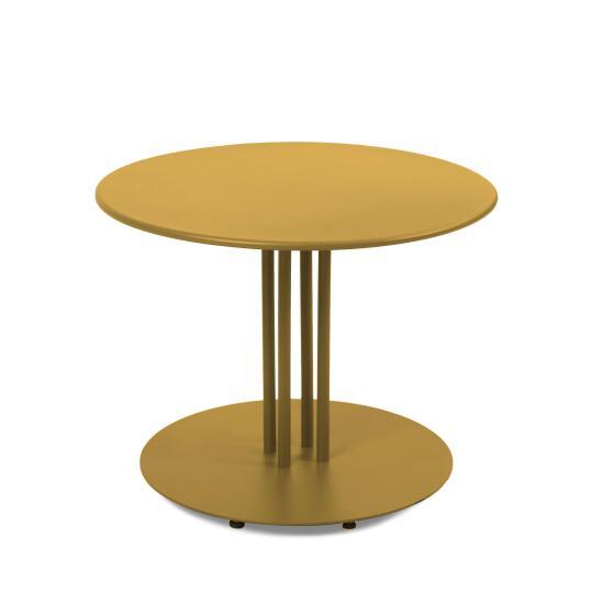 Tavolino piccolo da esterno rotondo in metallo Ø50x38 cm | Oviala