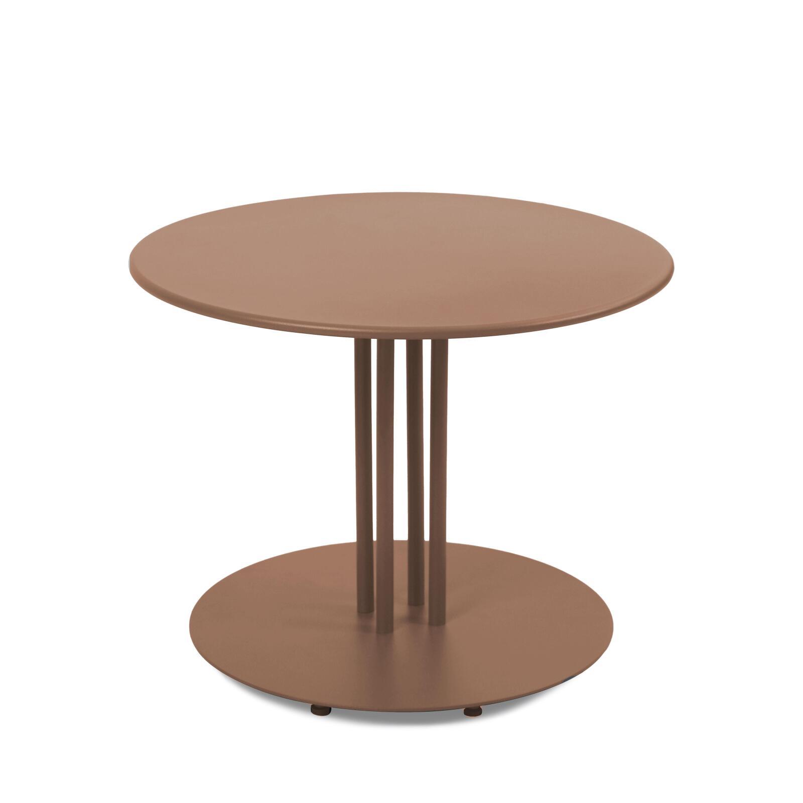 Tavolino piccolo da esterno rotondo in metallo Ø50x38 cm