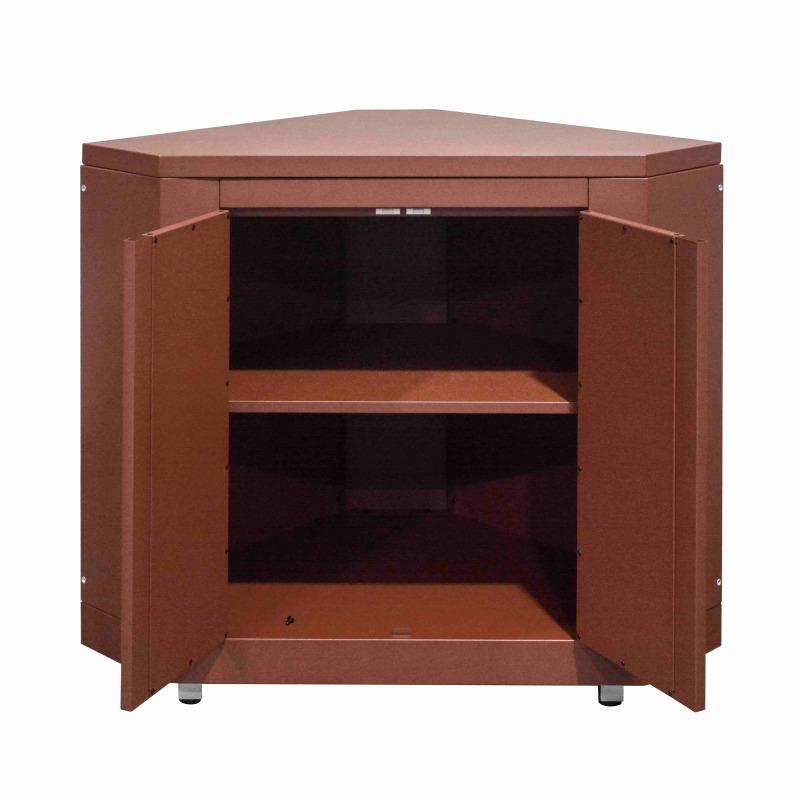 Cucina da esterno in metallo ad angolo con lavatoio da esterno, forno a legna e spazio - 4 moduli (8/10)