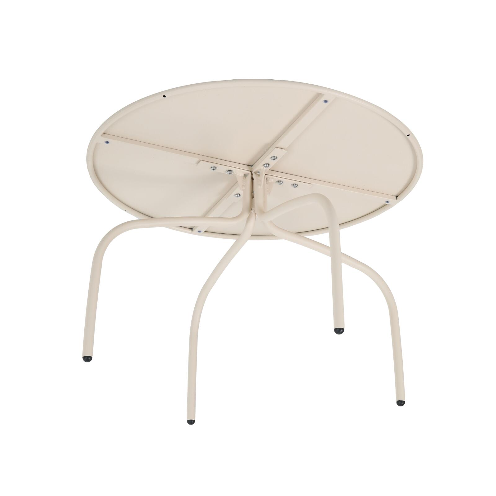 Tavolini piccoli impilabili da esterno rotondi in metallo Ø60x40 cm e Ø40x36 cm - Per 2