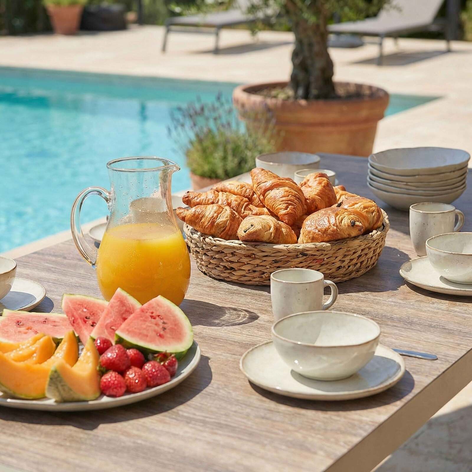 Tavolo da giardino in alluminio e ceramica effetto legno per 8 persone 206x100 cm