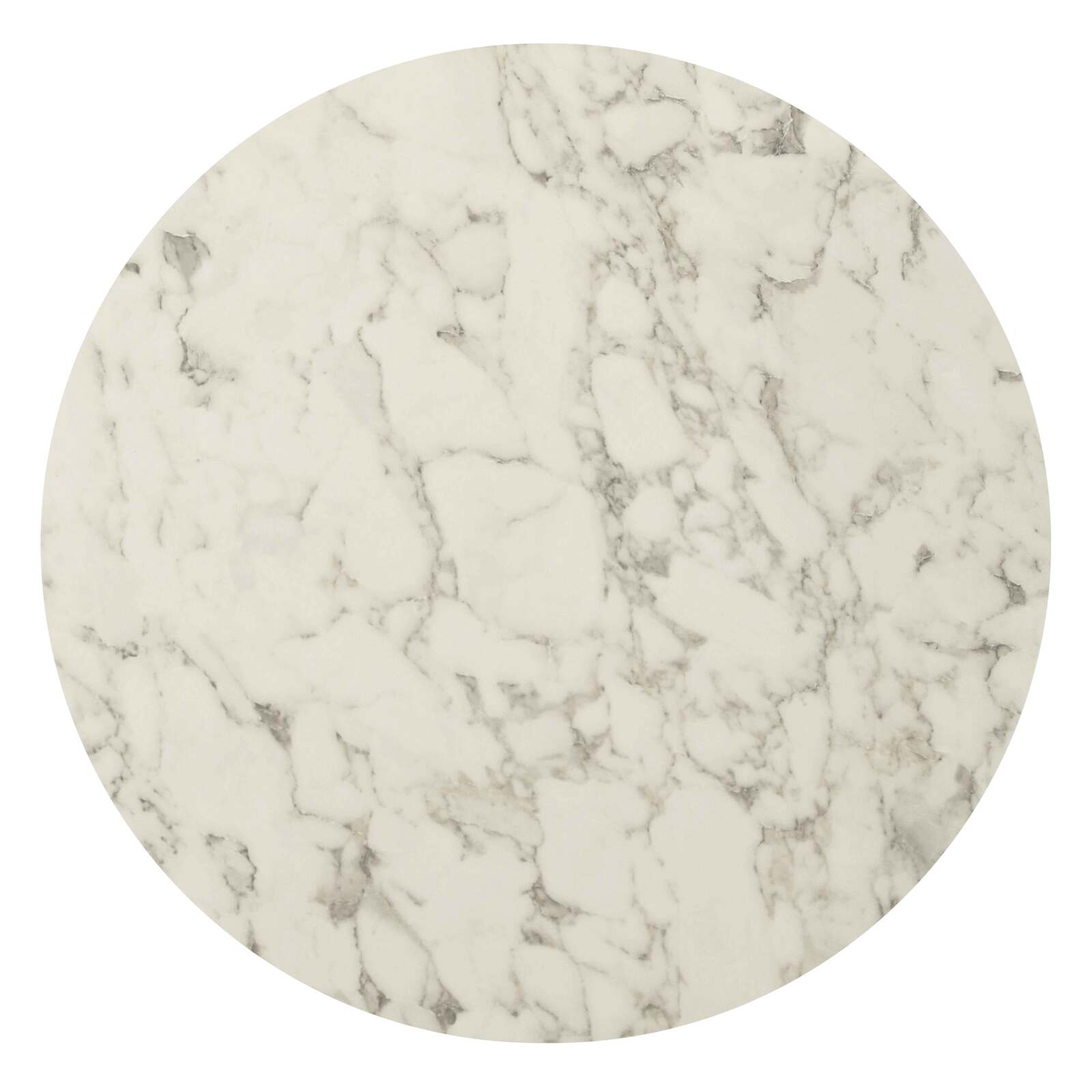 Tavolo da giardino bistrot rotondo reclinabile in alluminio nero e HPL per 4 persone Ø60 cm