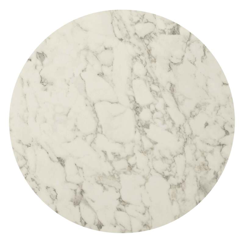 Tavolo da giardino bistrot rotondo reclinabile in alluminio nero e HPL per 4 persone Ø60 cm (4/8)