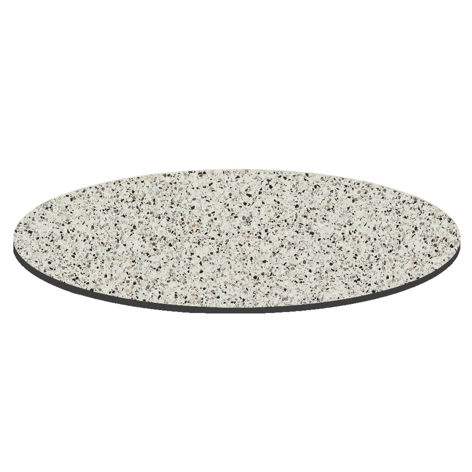 Tavolo da giardino bistrot rotondo reclinabile in alluminio nero e HPL per 4 persone Ø60 cm