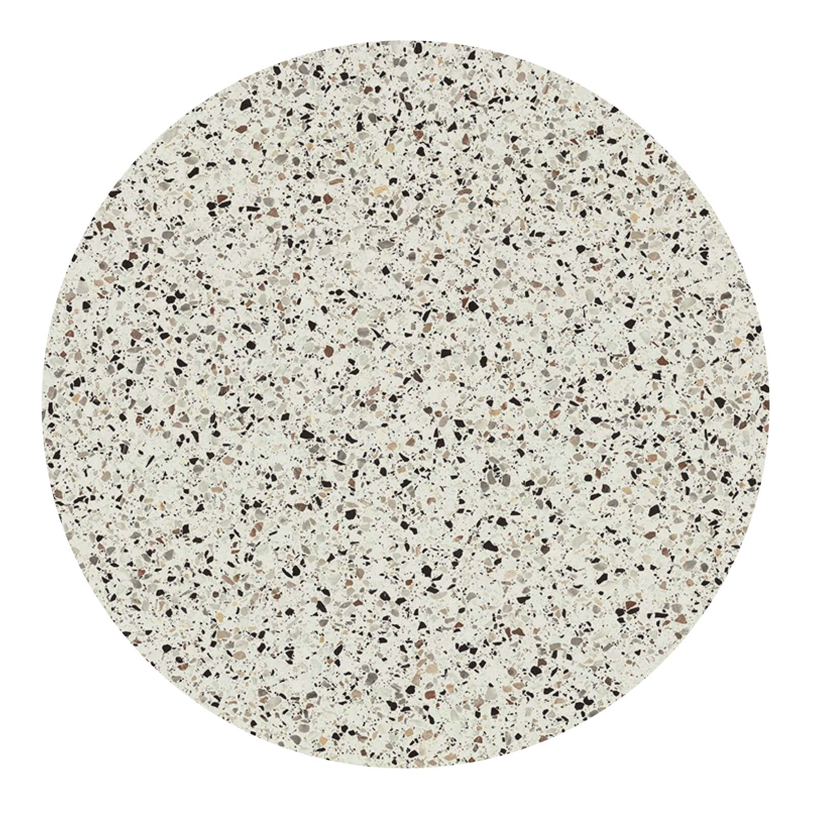 Tavolo da giardino bistrot rotondo reclinabile in alluminio nero e HPL per 4 persone Ø60 cm