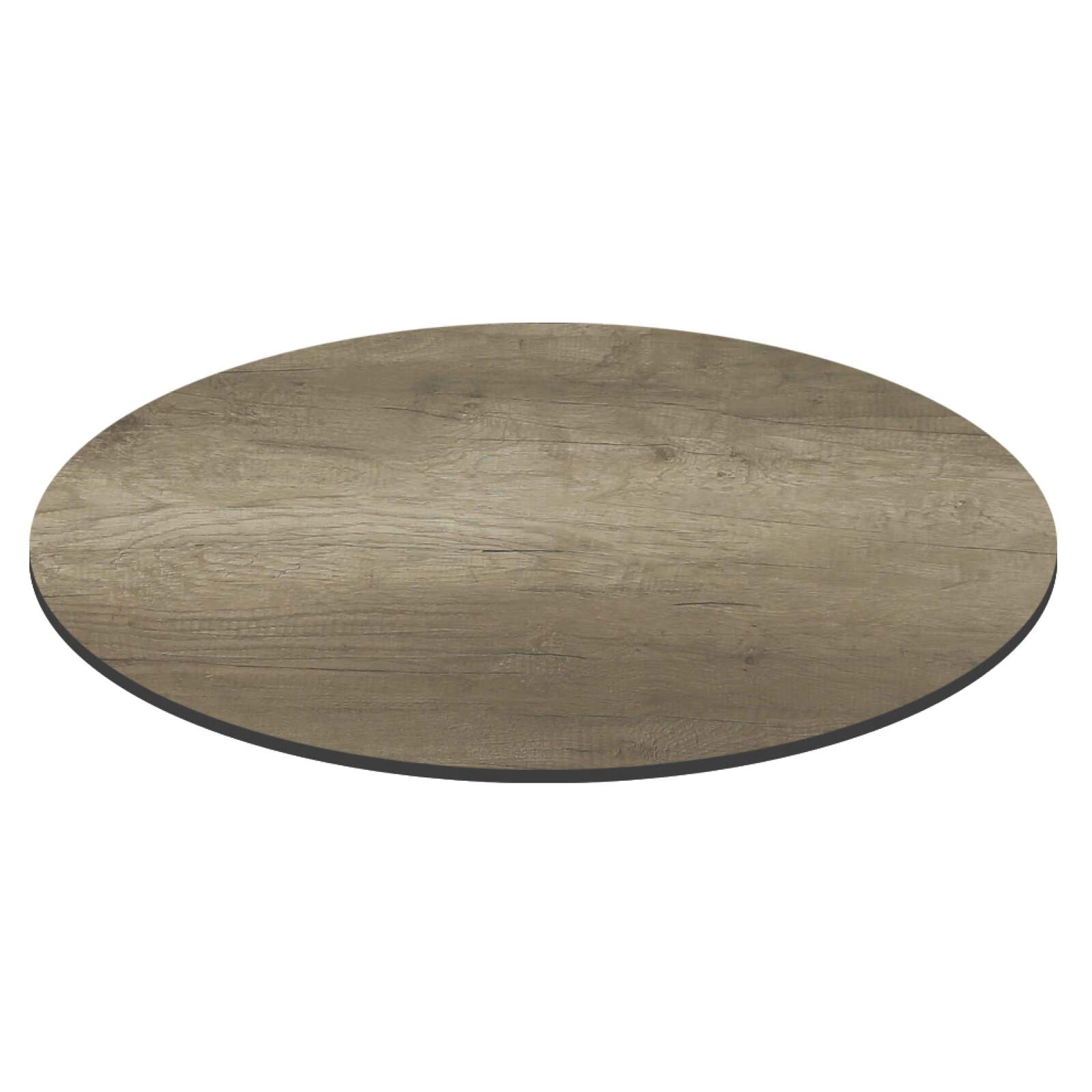 Tavolo da giardino bistrot rotondo reclinabile in alluminio nero e HPL per 4 persone Ø60 cm