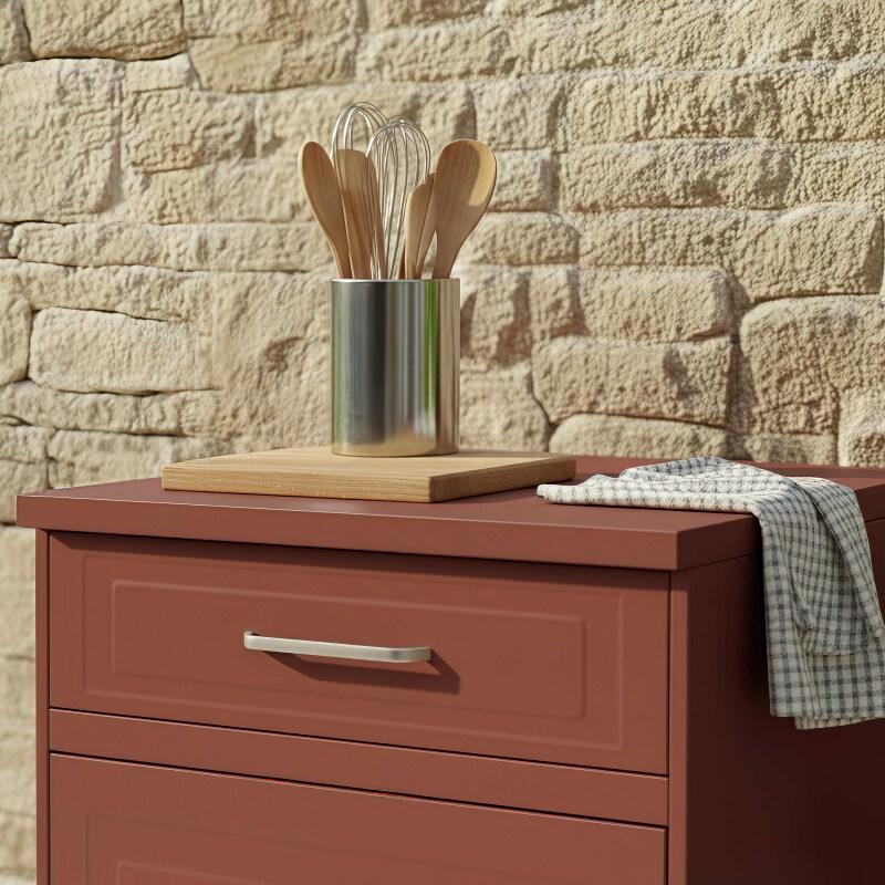 Modulo cucina da esterno con 3 cassetti portaoggetti