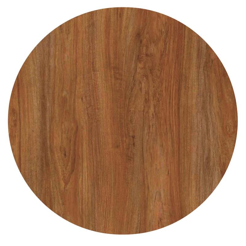 Tavolo da giardino bistrot rotondo reclinabile in alluminio nero e HPL per 4 persone Ø70 cm (4/8)