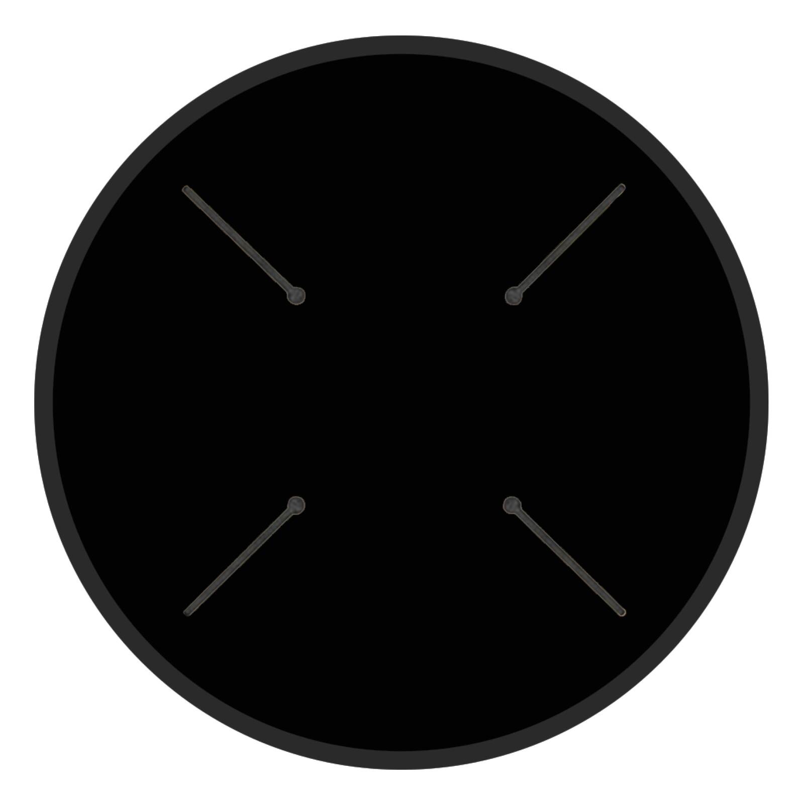 Tavolo da giardino bistrot rotondo reclinabile in alluminio nero e HPL per 4 persone Ø70 cm