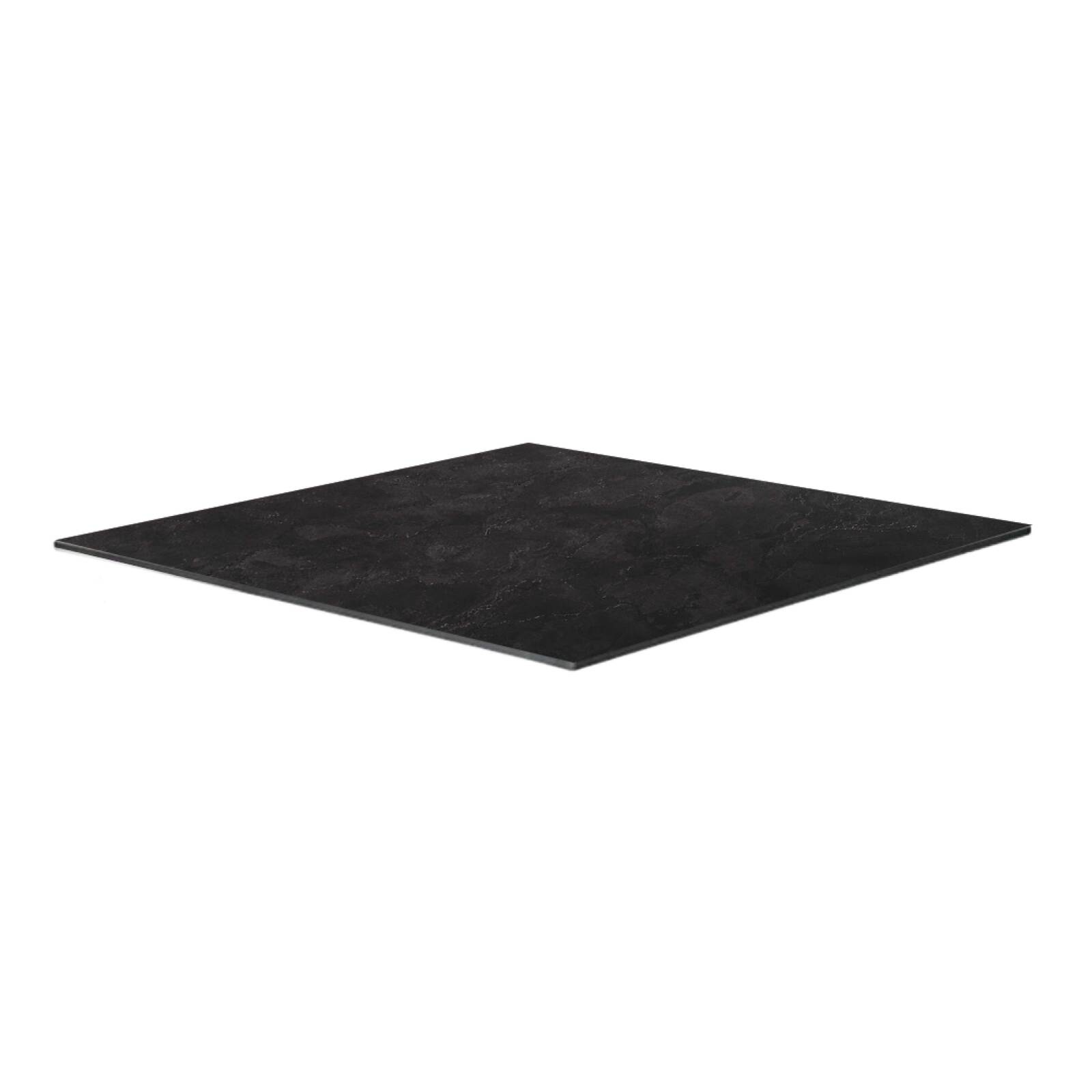 Tavolo da giardino bistrot quadrato reclinabile in alluminio nero per 4 persone 60x60 cm